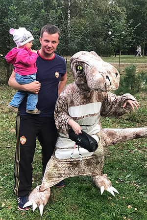 Аниматор Динозавр на праздник день рождения